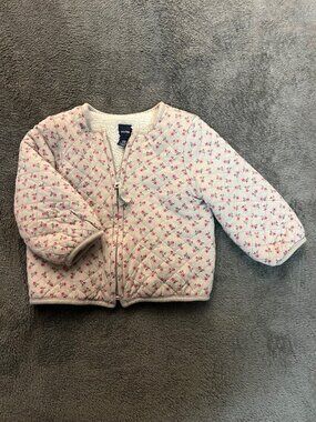 GAP Quilted Floral Sherpa-Lined Jacket (18-24 Months)